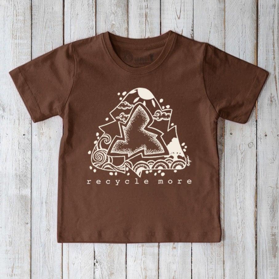 "Recycle More" Green Living T-Shirt for Kids