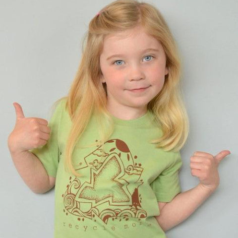 "Recycle More" Green Living T-Shirt for Kids