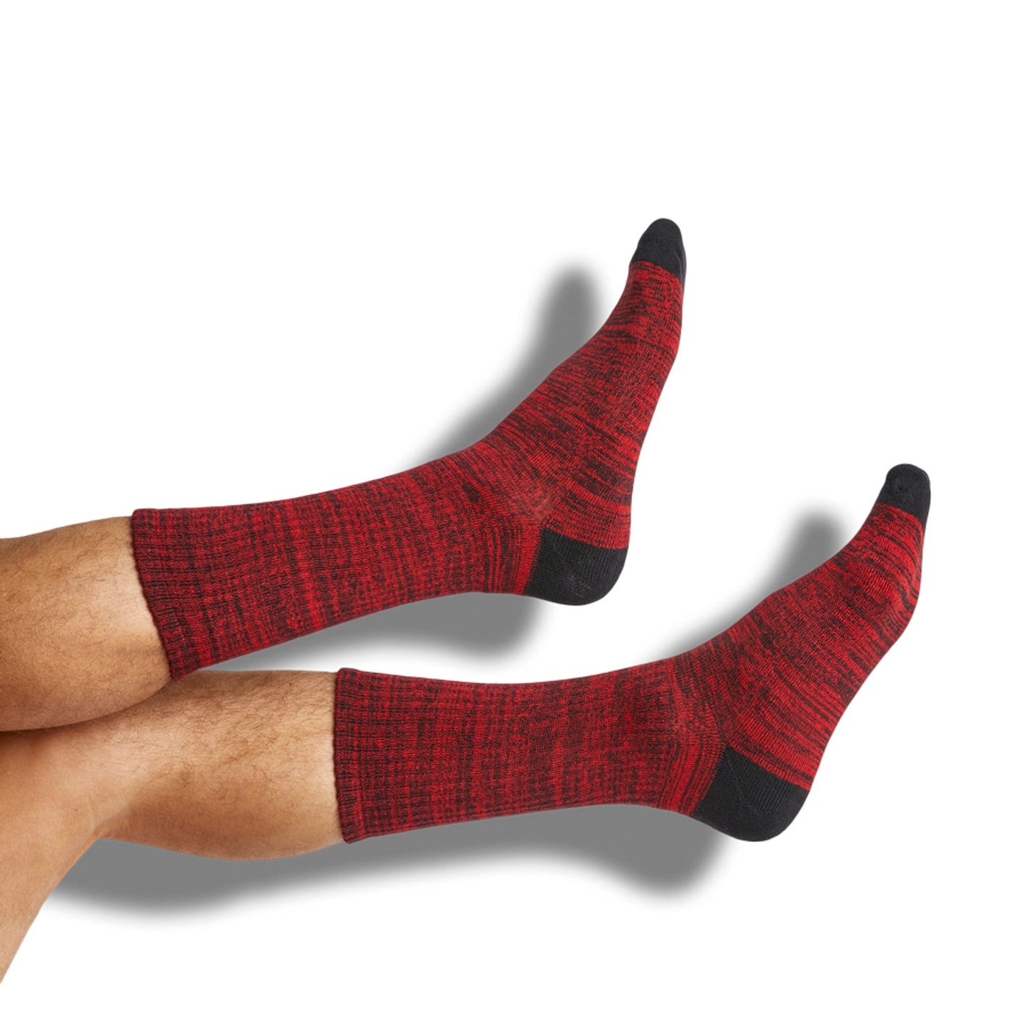 Red / Black Marl Casual Socks