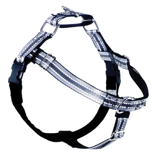 Reflective Black Freedom No-Pull Dog Harness 2 Hounds Design
