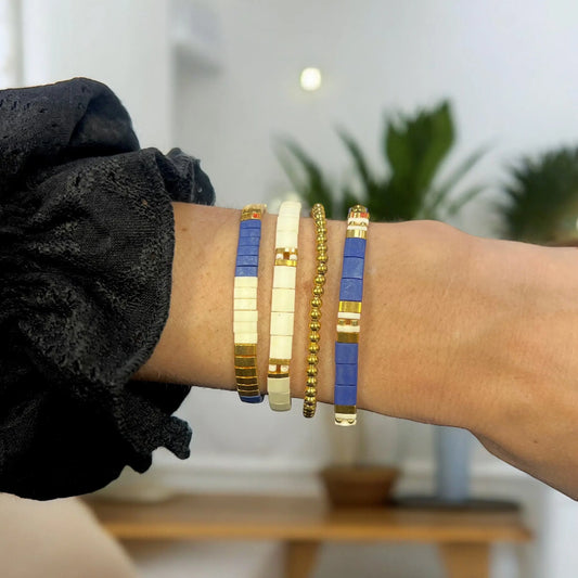 REGALIA - 4 Tila Bead Bracelet Stack Mack & Rex