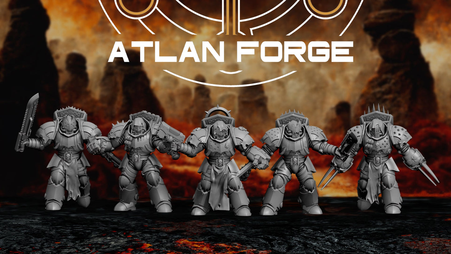 3d Printed Vampire Hunters x5 by Atlan Forge Miniatures