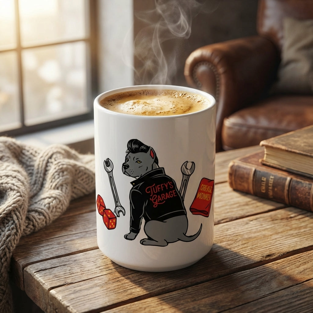 Rockabilly Pitties - Greaser Garage - 15oz Mug