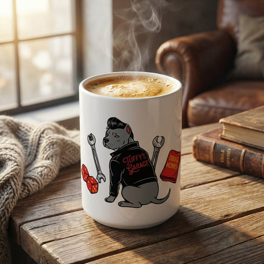 Rockabilly Pitties - Greaser Garage - 15oz Mug