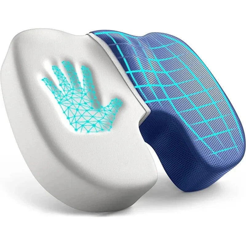 Ergonomic Memory Foam Office Cushion - Hemorrhoid & Chair Support for Long Sitting