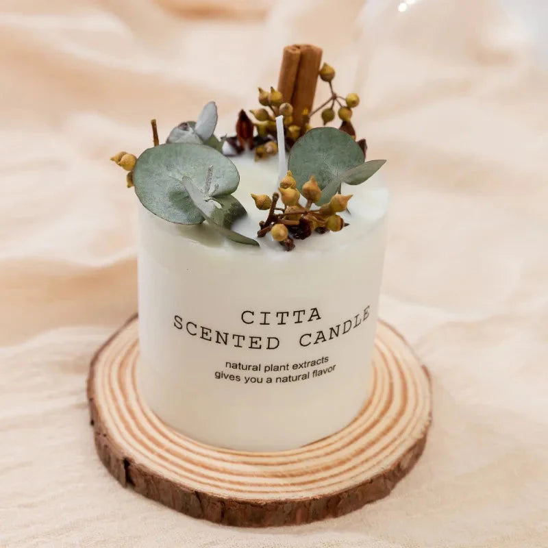 10cm Soy Wax Scented Candle Romantic Pillar Candle Home Fragrance Decor Wedding Holiday Gift Body Relax Stress Relief Candles