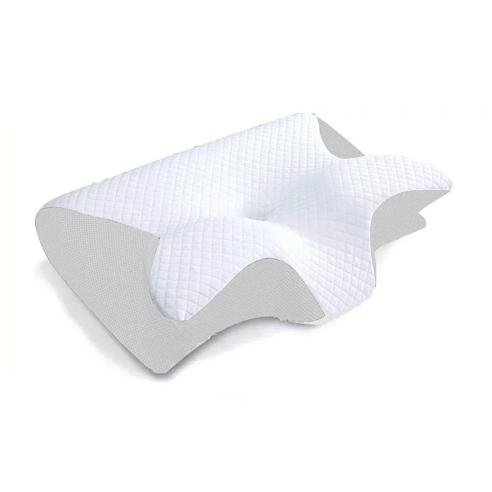 Memory Foam Cervical Pillow – 2-in-1 Ergonomic Neck Support for Deep, Pain-Free Sleep