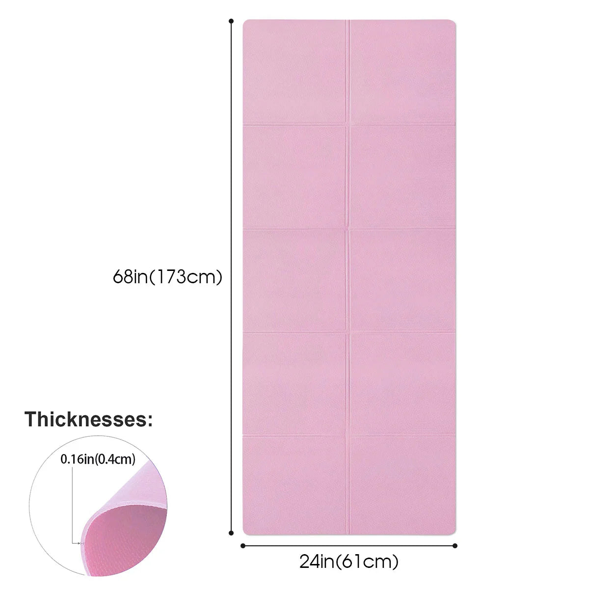 4mm EVA Yoga Mat – Anti-Slip Exercise & Pilates Fitness Mat
