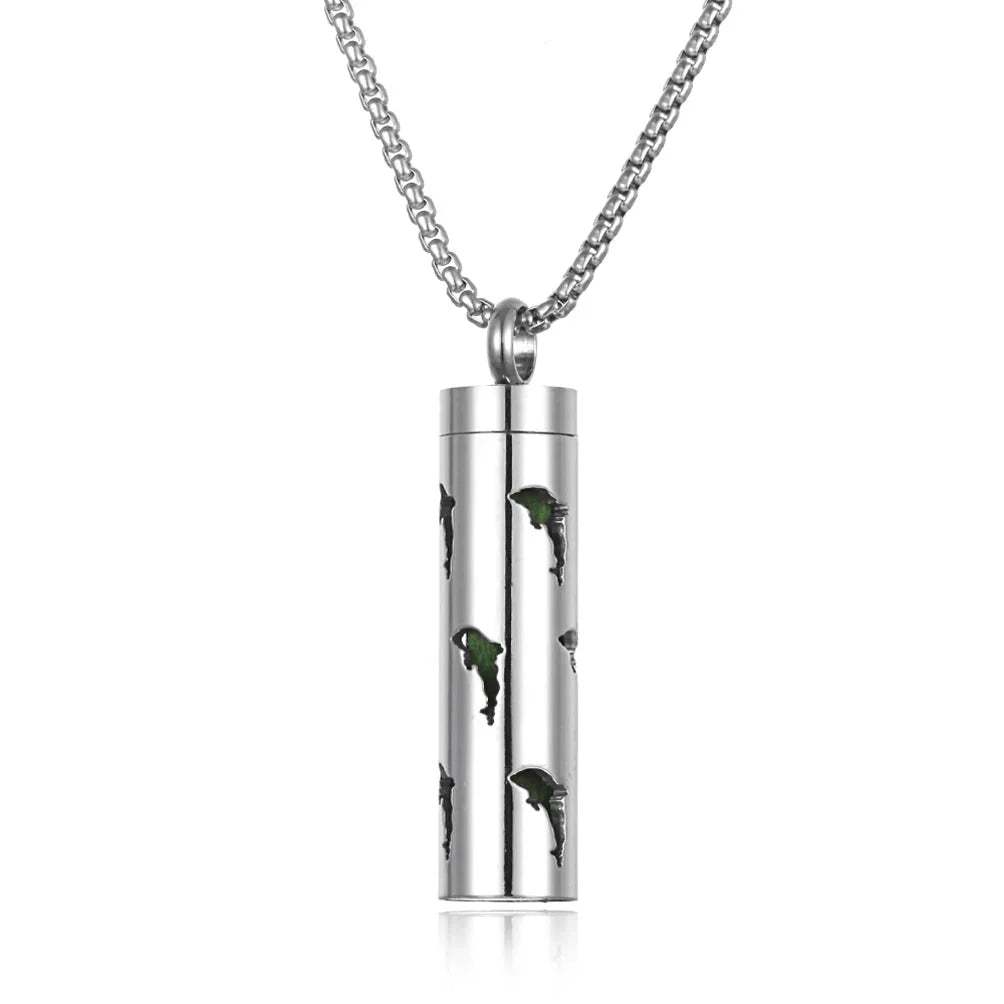 Long Strip Stainless Steel Aromatherapy Necklace – Essential Oil Diffuser Pendant