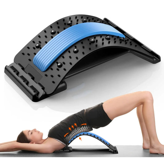 Adjustable Back Stretcher – Lumbar Support & Pain Relief Board - Multi-Level Back Cracker Board