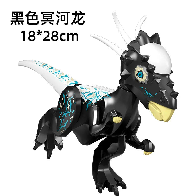 Jurassic World 3 Brutal Raptor Building Blocks Dinosaur Bricks Tyrannosaurus Indominus I-Rex Assemble Toy For Children