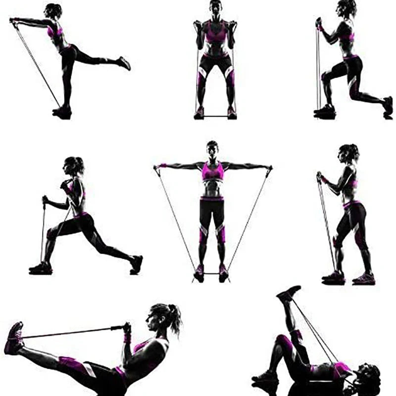 Resistance Bands with Handles – Full Body Exercise Bands Set for Home Strength Training & Fitness Workouts