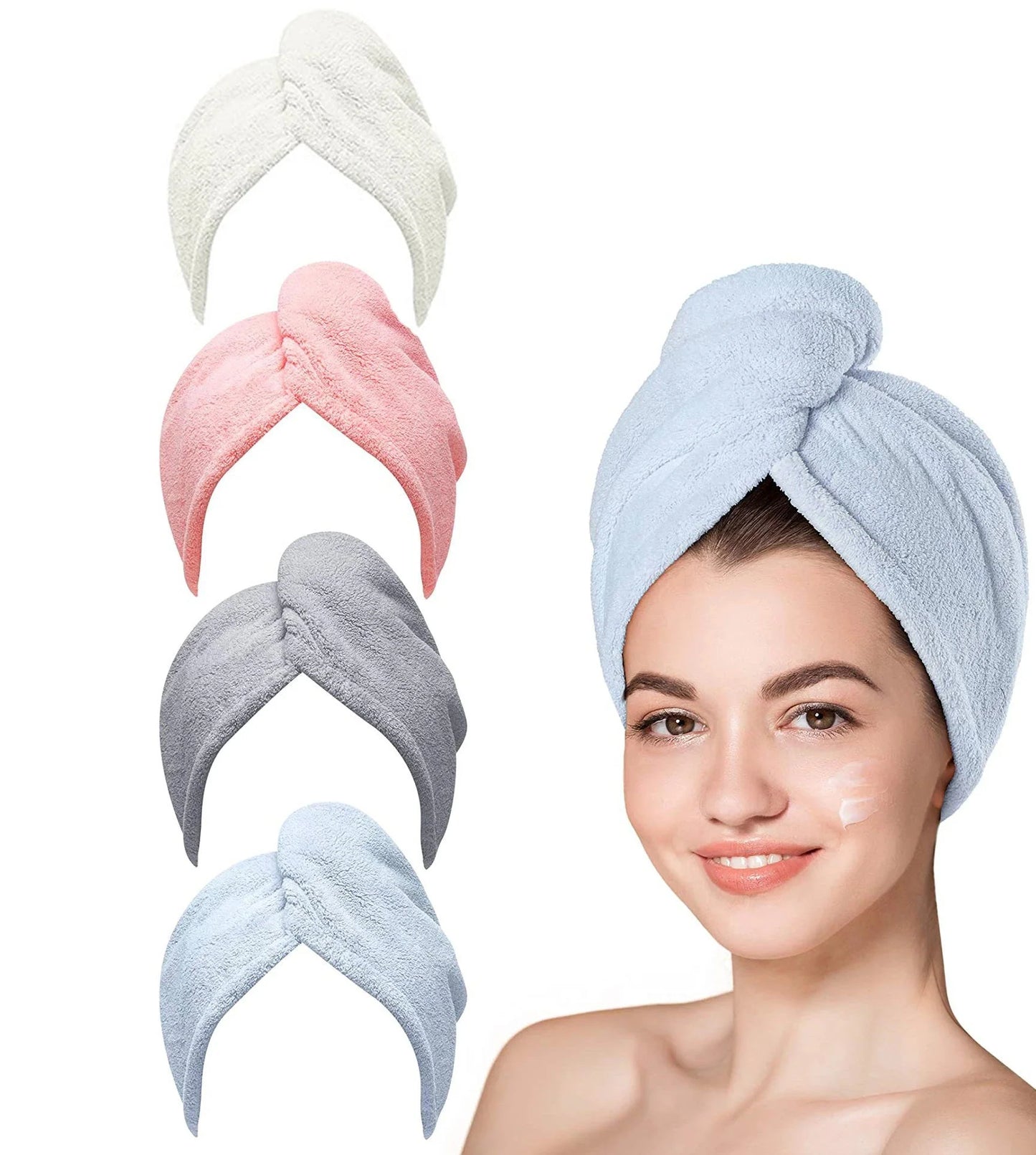 Microfiber Hair Drying Towel Cap – Quick-Dry, Super Absorbent Shower Wrap for Women