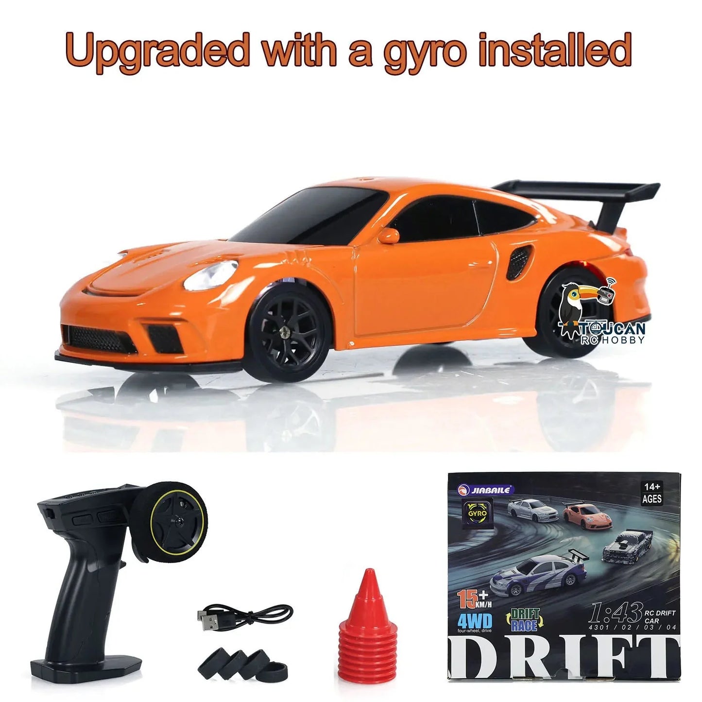 New RC Drift Car Upgraded Gyro 1/43 Racing RTR 4WD Four-wheel Drive High Speed Radio Control Model 2.4g Drift Race Car Mini Gift