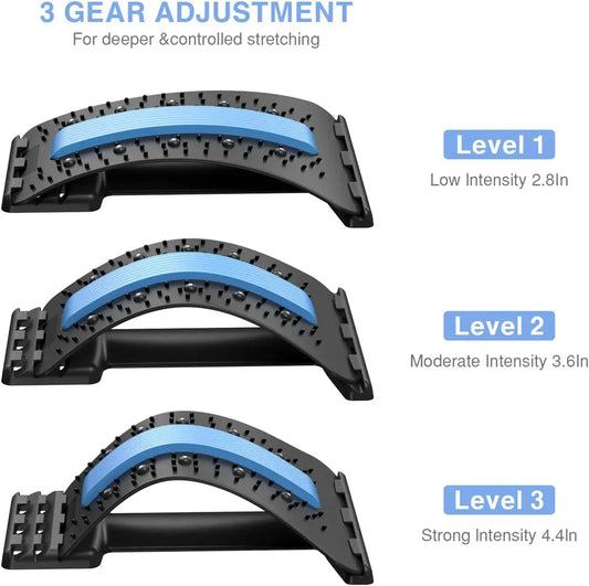 Adjustable Back Stretcher – Lumbar Support & Pain Relief Board - Multi-Level Back Cracker Board