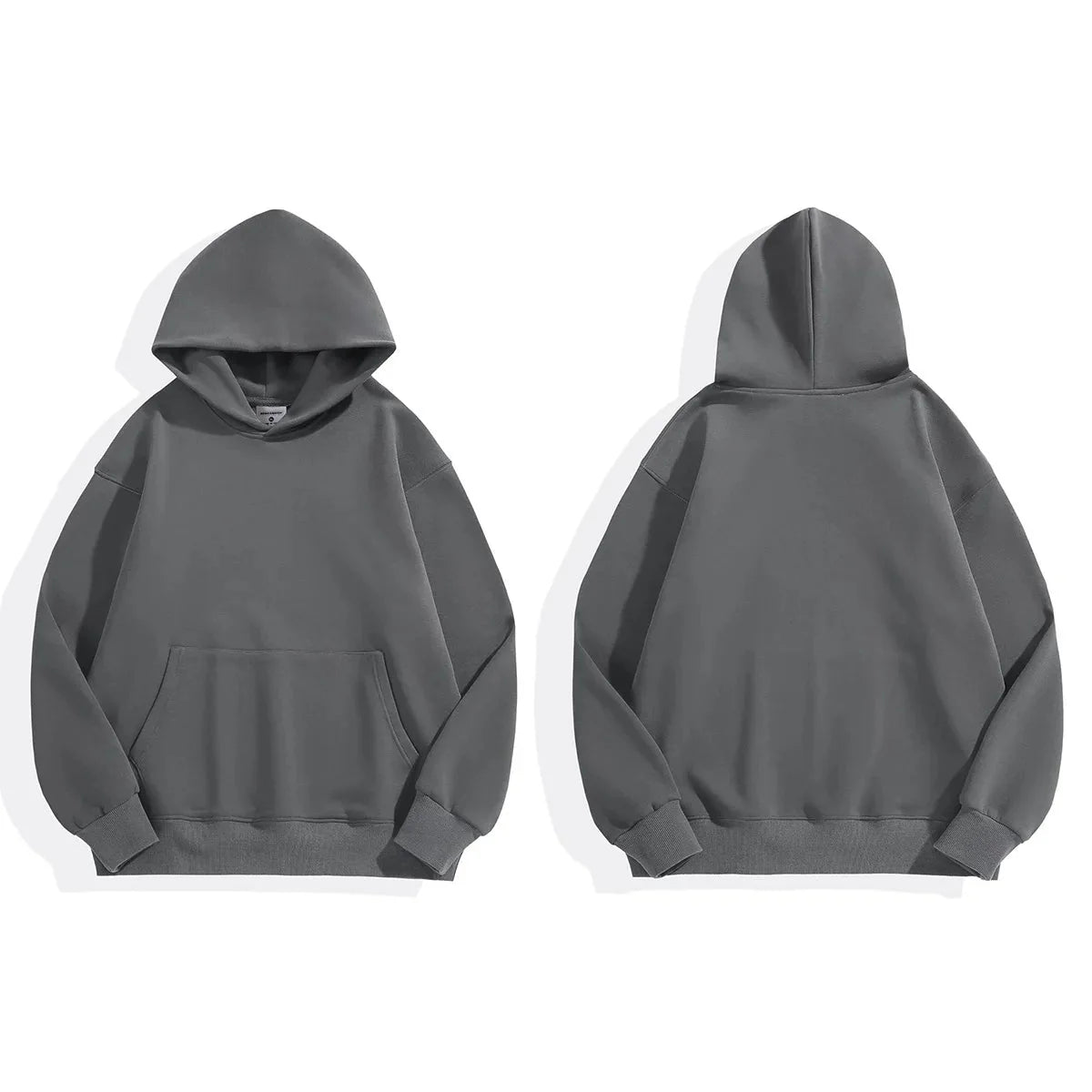 16.9oz Heavyweight Cotton Plus Velvet Hoodie - Thickened Fleece Pullover for Men & Women