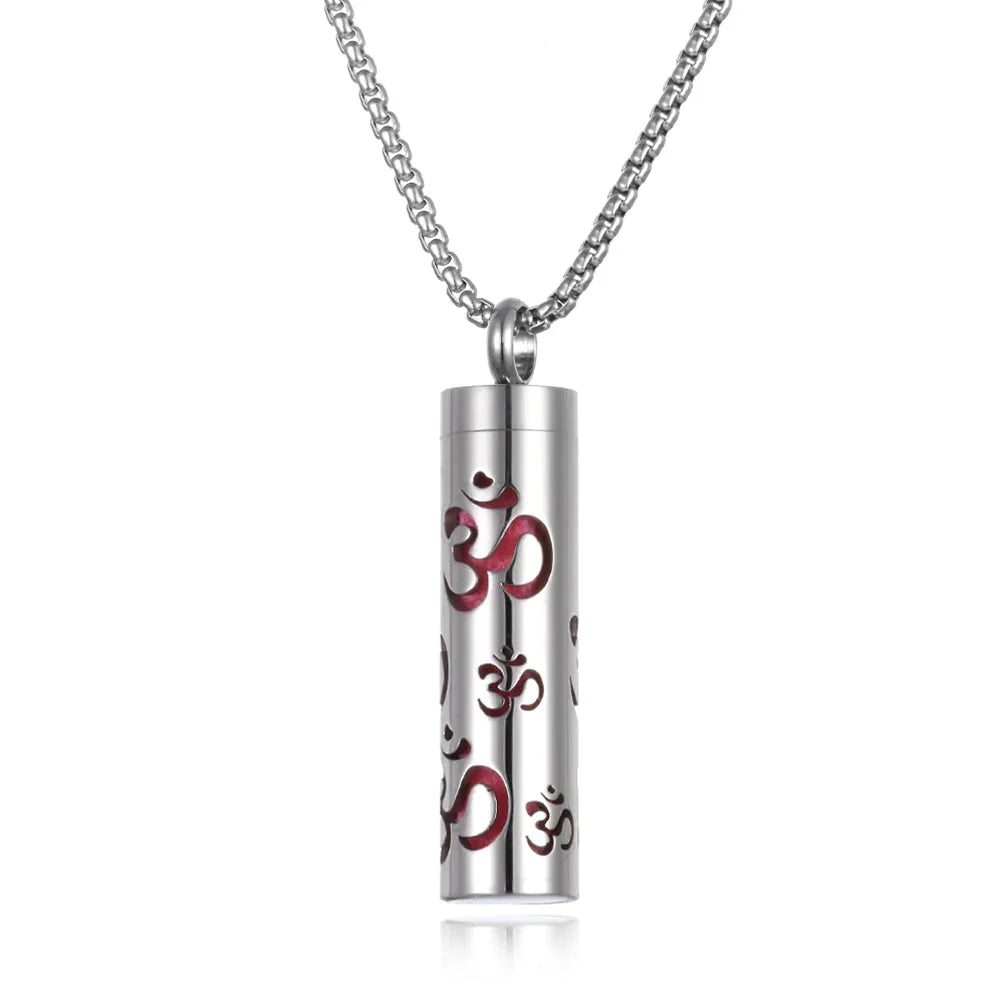 Long Strip Stainless Steel Aromatherapy Necklace – Essential Oil Diffuser Pendant