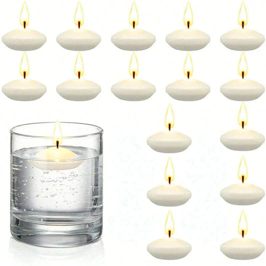 6/10/16Pcs Unscented Floating Candles – Romantic Soy Wax Discs for Valentine's Day, Weddings, Parties, and Home Décor