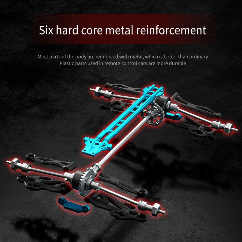 16103PRO 2.4GHz 70KM/H Professional RC Car: Brushless Motor, 1:16 Scale 4WD High-Speed Off-road Climbing Vehicle Wtith LED Light