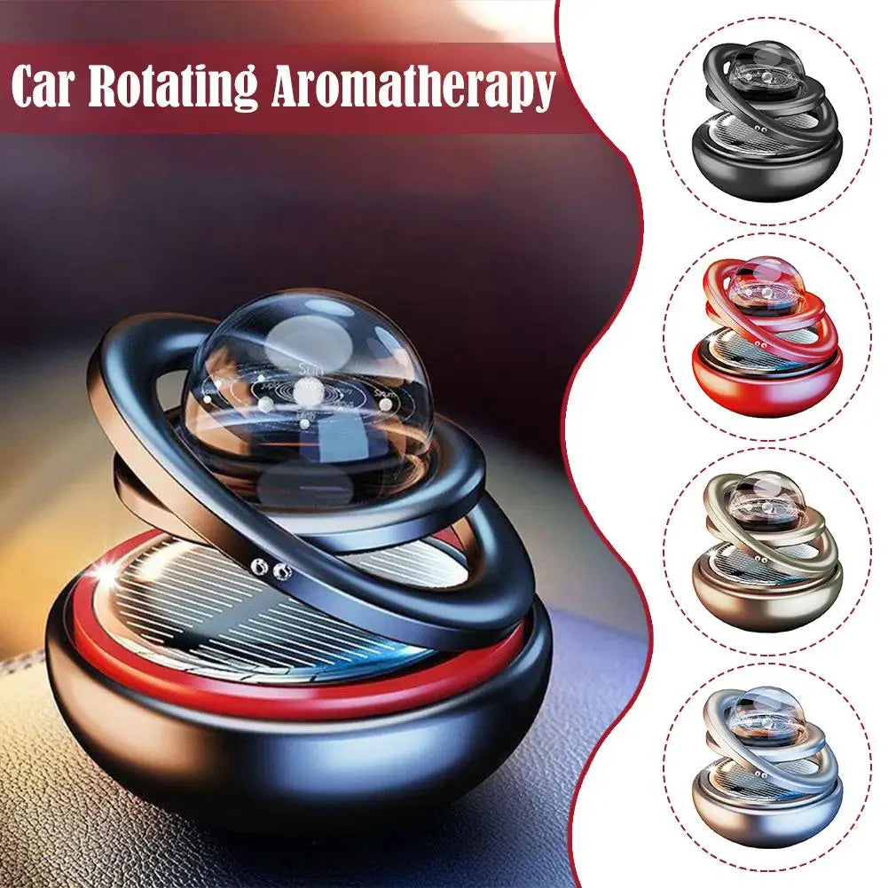 Solar Power Car Perfume - Rotating Aromatherapy Air Freshener & Decorative Ornament