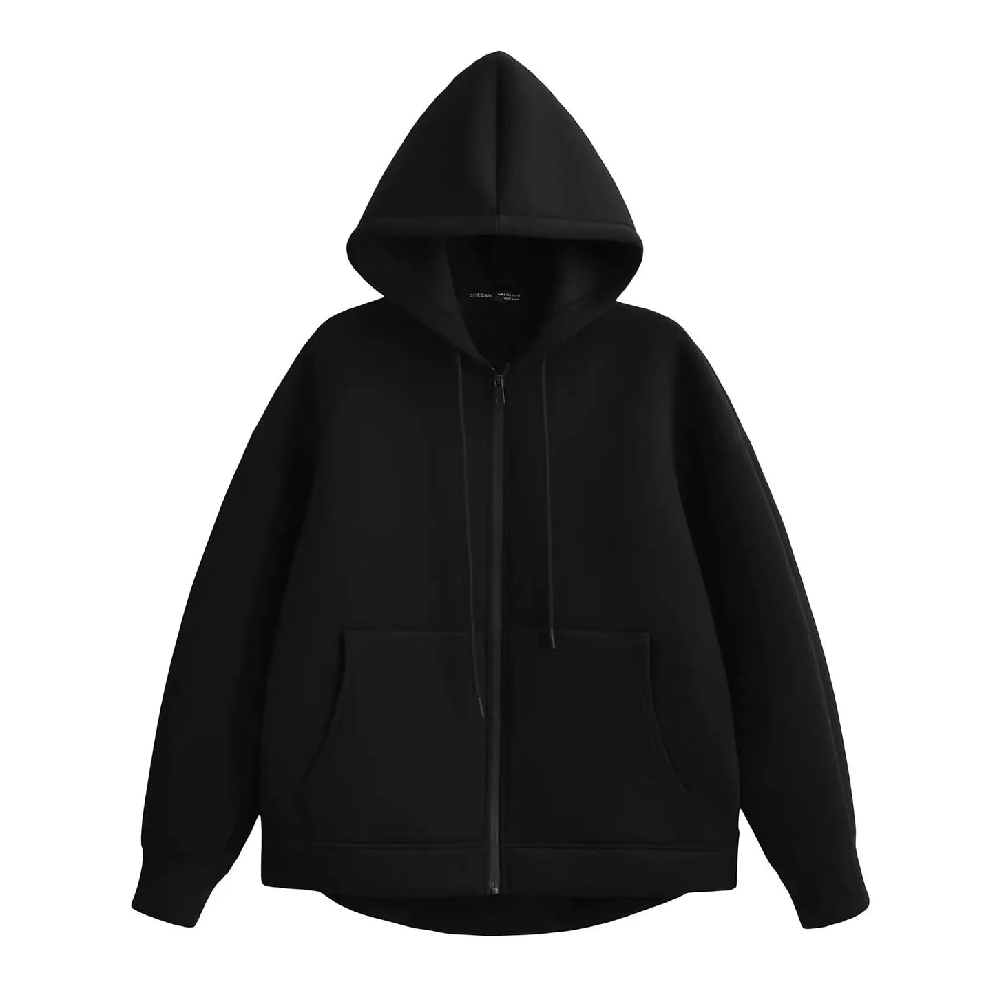 Autumn Women’s Hooded Jacket - Long Sleeve Zipper Coat with Big Pockets