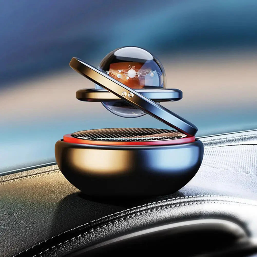 Solar Power Car Perfume - Rotating Aromatherapy Air Freshener & Decorative Ornament
