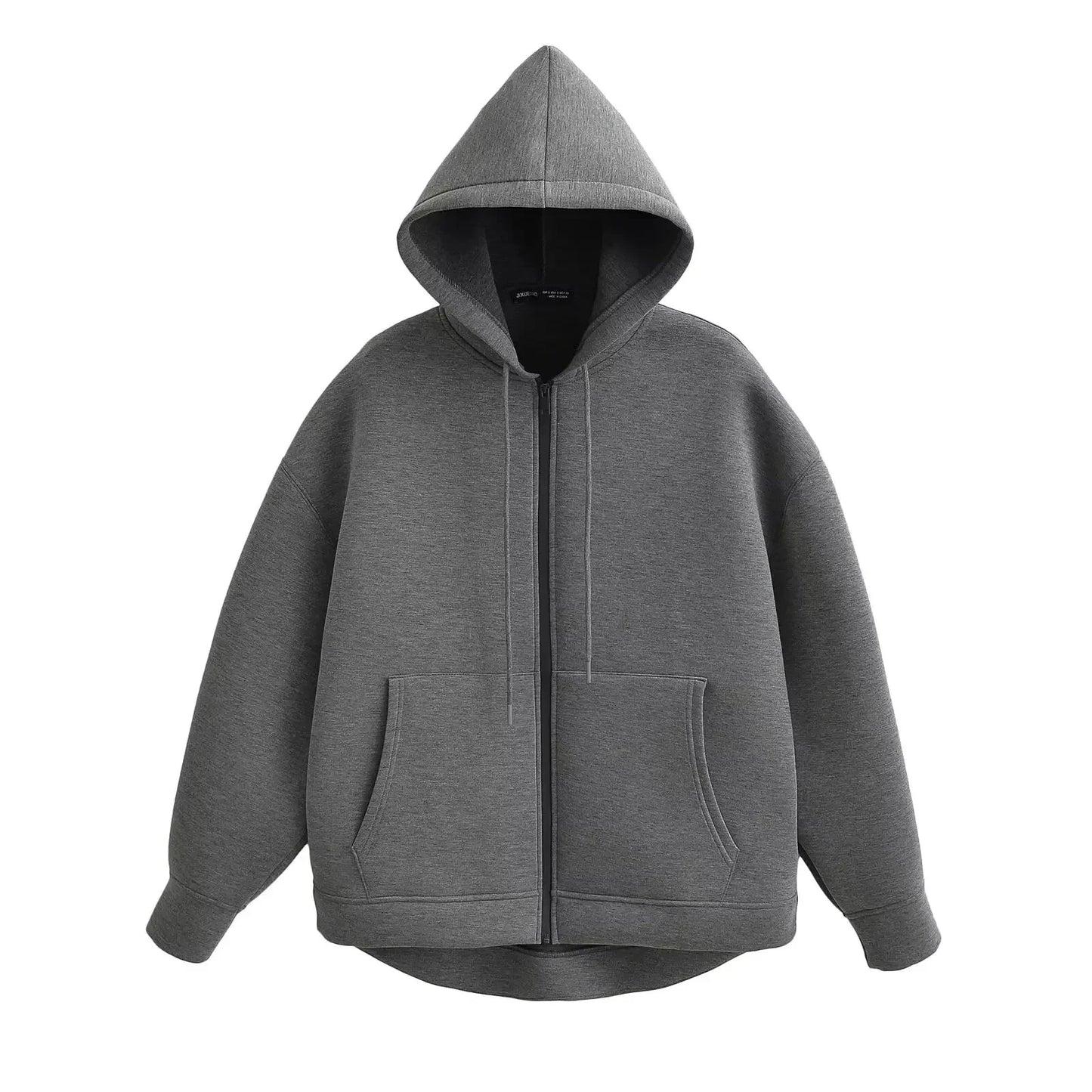 Autumn Women’s Hooded Jacket - Long Sleeve Zipper Coat with Big Pockets