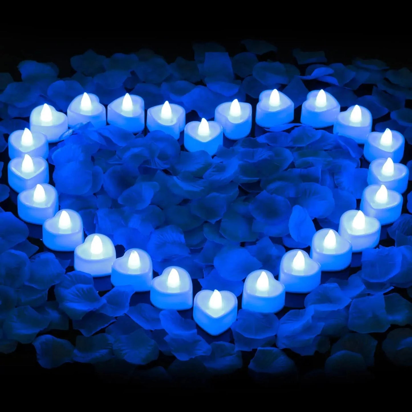 24PCS LED Flameless Tea Light Candles – Red Shells, Battery-Operated, Romantic Décor for Weddings, Parties, and Valentine's Day