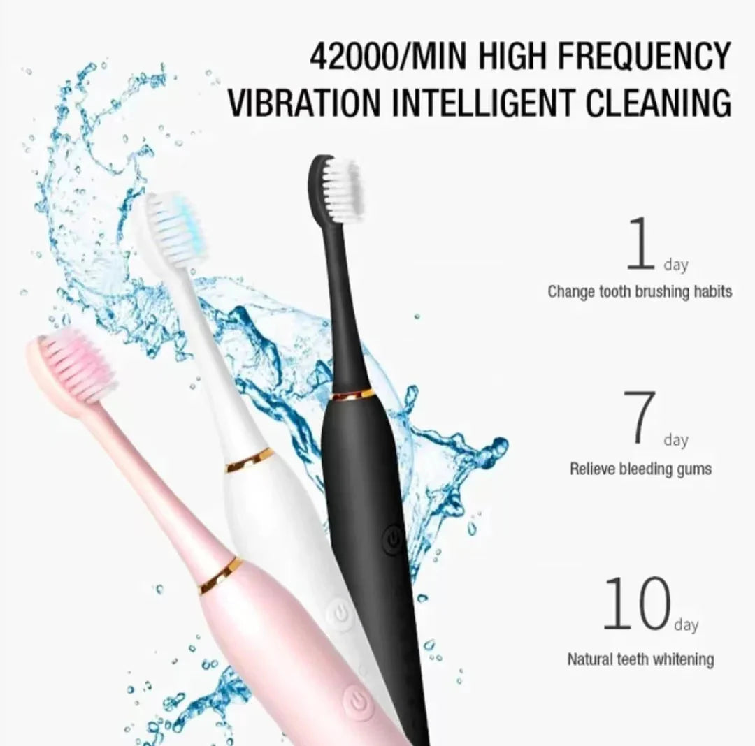 Sonic Electric Toothbrush – USB Rechargeable IPX7 for Adults