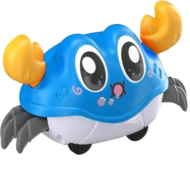 Interactive Crawling Crab Toy - Double Return Force & Bubble Simulation | Fun Baby Sensory Toy for Toddlers