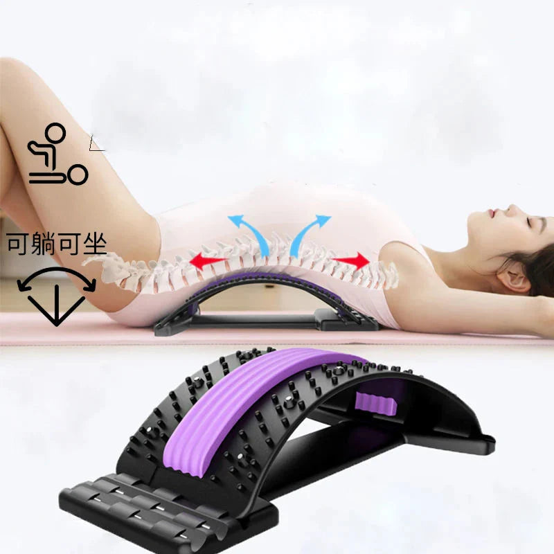 Adjustable Back Stretcher – Lumbar Support & Pain Relief Board - Multi-Level Back Cracker Board