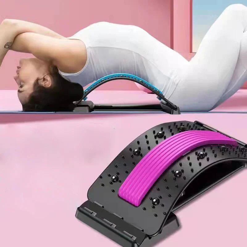 Adjustable Back Stretcher – Lumbar Support & Pain Relief Board - Multi-Level Back Cracker Board