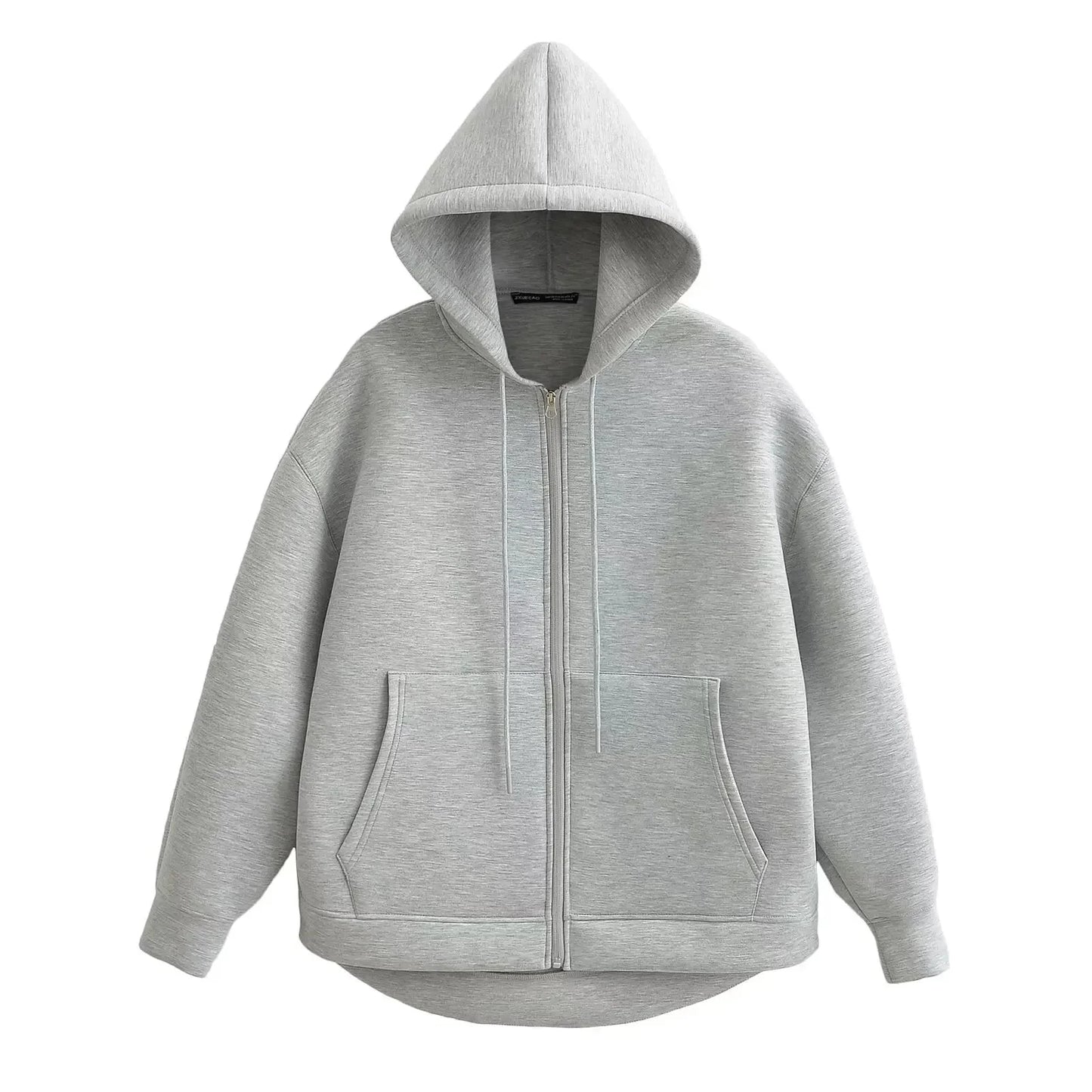 Autumn Women’s Hooded Jacket - Long Sleeve Zipper Coat with Big Pockets