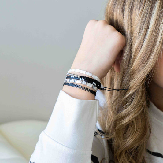 SHOW STOPPER - Tila Bead Bracelet Stack of 4 Mack & Rex