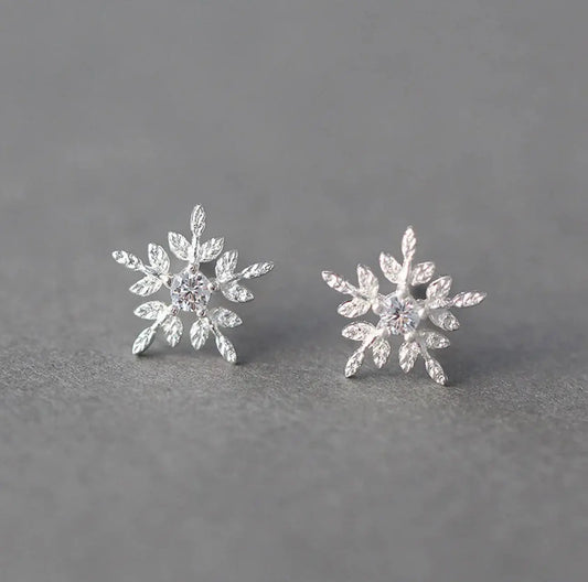 SNOW CRYSTAL - Sterling Silver Zircon Earrings Mack & Rex