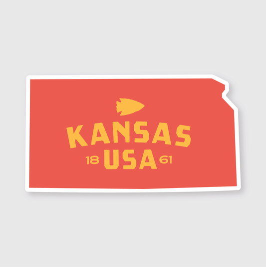 Kansas Simple State Sticker