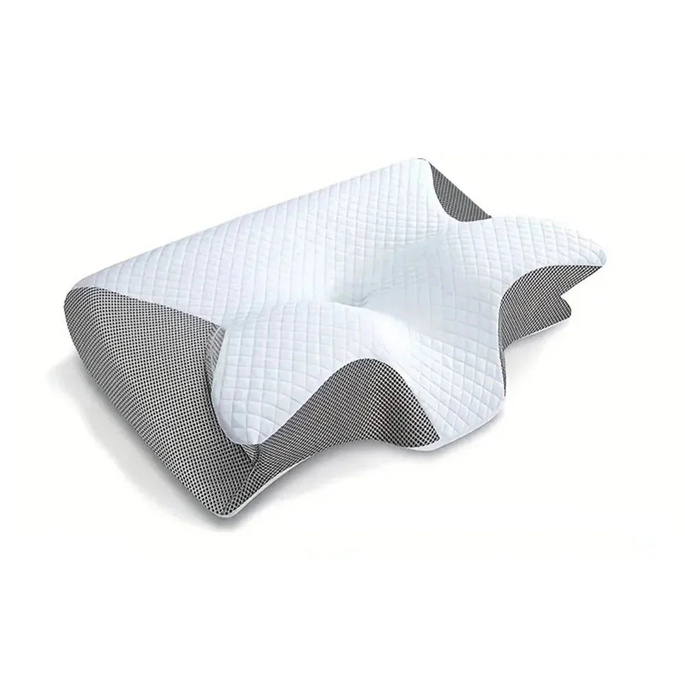 Memory Foam Cervical Pillow – 2-in-1 Ergonomic Neck Support for Deep, Pain-Free Sleep