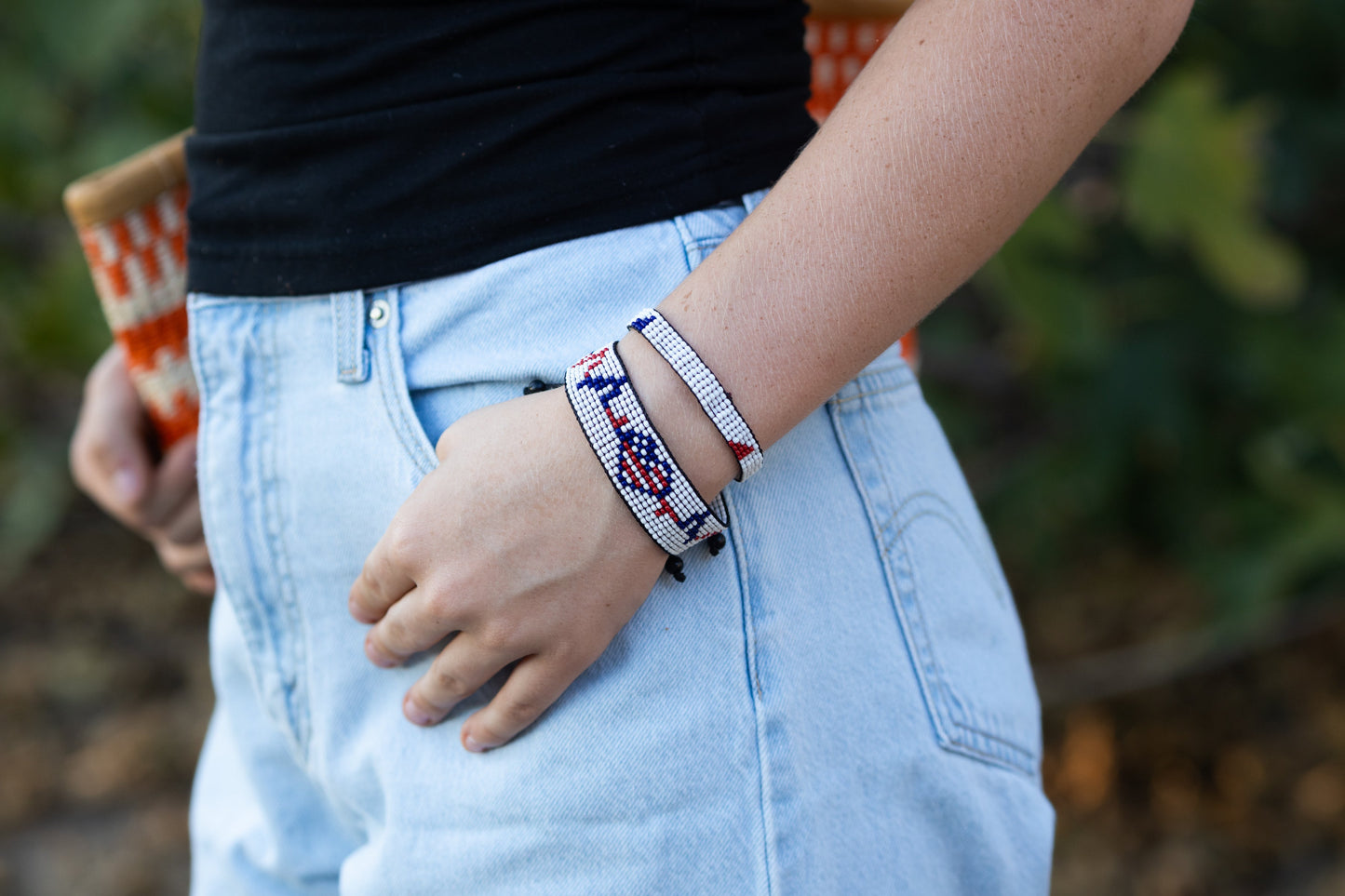 Patriot Heart Beaded Bracelet – Handmade with Purpose