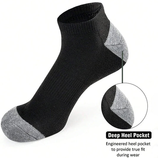 10 Pairs Breathable Low-Cut Socks – Sweat-Absorbing, Odor-Proof for Outdoor Activities
