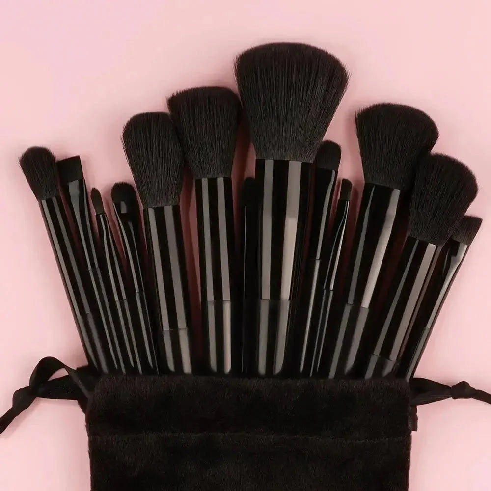 Soft Fluffy Professional Makeup Brush Set - 13-16pcs for Foundation, Eyeshadow, and More