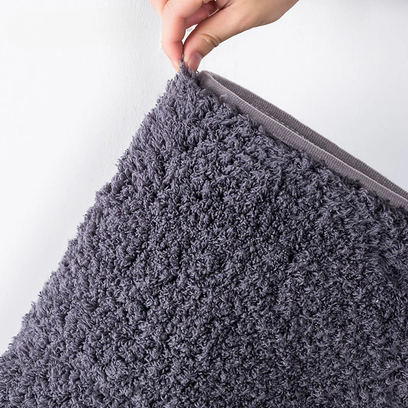 Long Hair Absorbent Bathroom Mat - Furry Non-Slip Shower Room & Entrance Mat