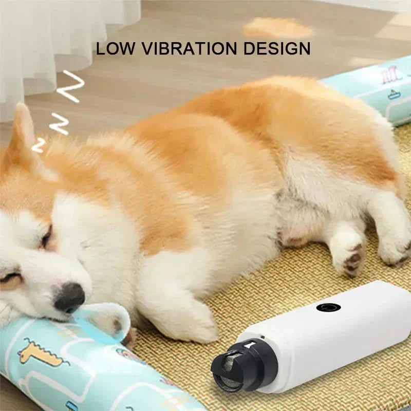 New Electric Pet Nail Grinder – USB Rechargeable LED Dog & Cat Clippers
