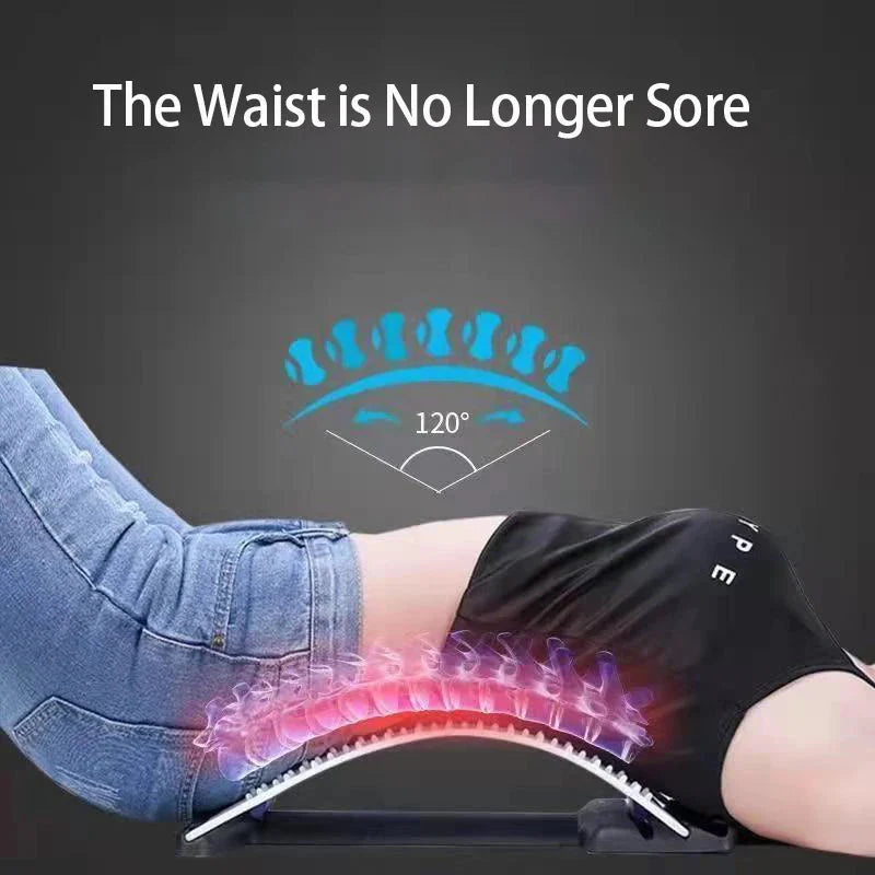 Adjustable Back Stretcher – Lumbar Support & Pain Relief Board - Multi-Level Back Cracker Board