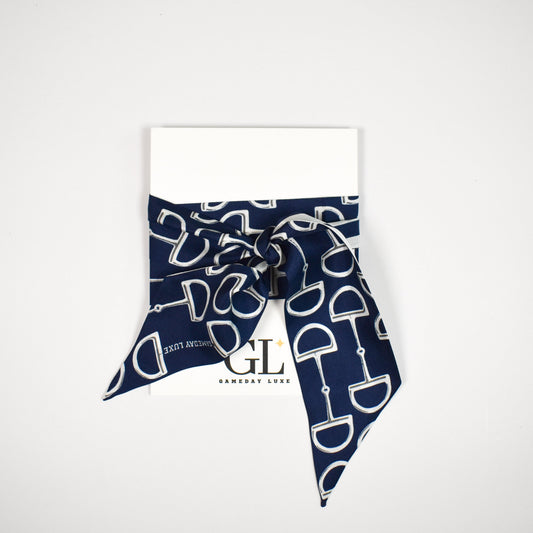 The Gameday Signature  Scarf- Navy And White