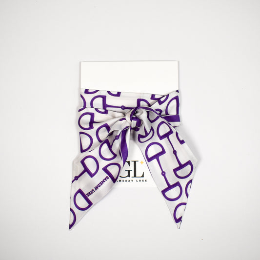 The  Gameday Signature Scarf - White and Purple