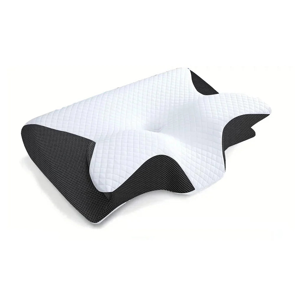 Memory Foam Cervical Pillow – 2-in-1 Ergonomic Neck Support for Deep, Pain-Free Sleep