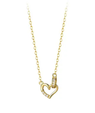 OBSESSION - 18K Gold or Sterling Silver Zircon & Heart Necklace Mack & Rex