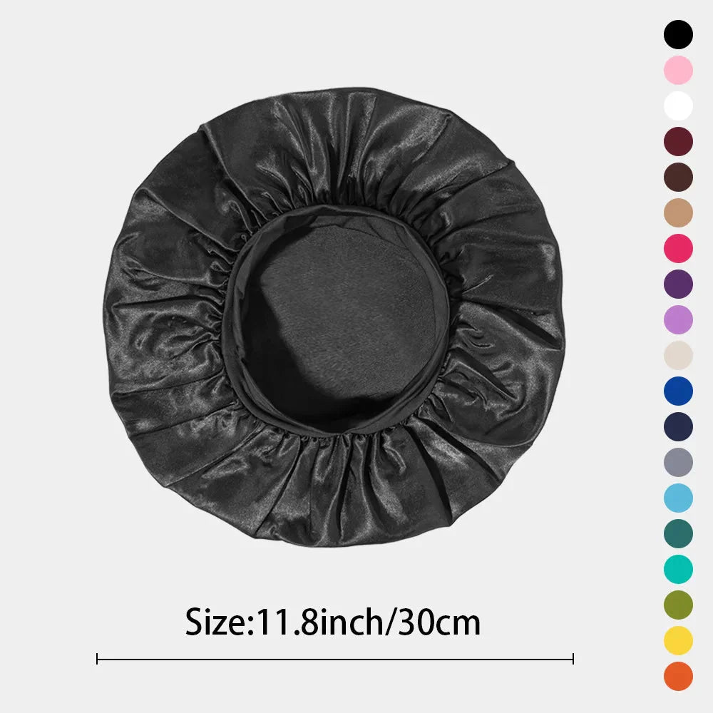 Women’s Satin Sleep Bonnet – Silk Hair Bonnet with Wide Elastic Band