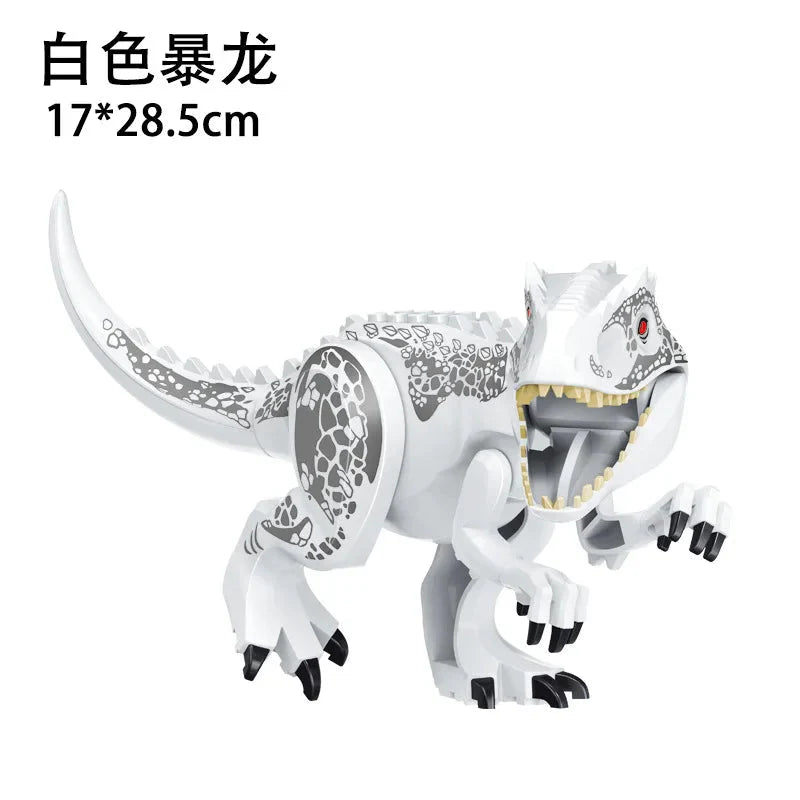 Jurassic World 3 Brutal Raptor Building Blocks Dinosaur Bricks Tyrannosaurus Indominus I-Rex Assemble Toy For Children