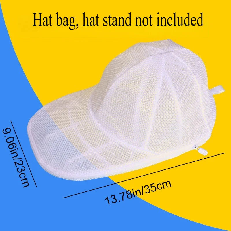 Hat Cleaner Cage with Mesh Bag - Baseball Cap Washer for Washing Machines